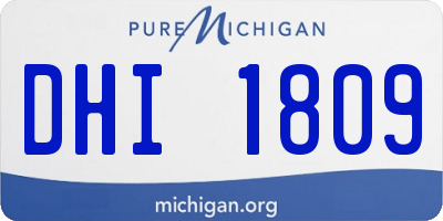 MI license plate DHI1809