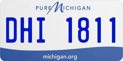 MI license plate DHI1811