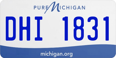 MI license plate DHI1831