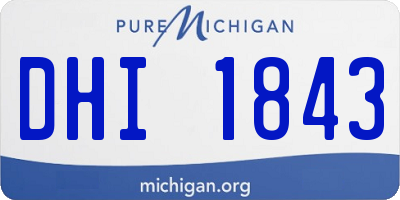 MI license plate DHI1843