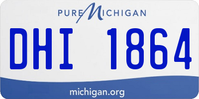 MI license plate DHI1864