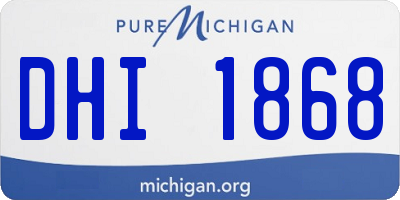 MI license plate DHI1868
