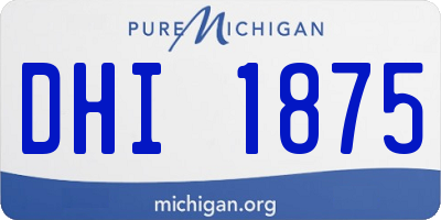 MI license plate DHI1875