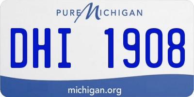 MI license plate DHI1908