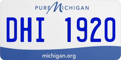 MI license plate DHI1920