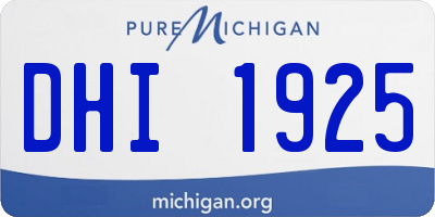 MI license plate DHI1925