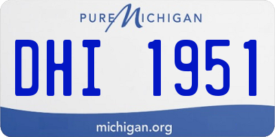 MI license plate DHI1951