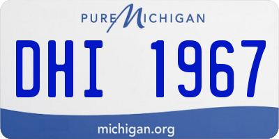 MI license plate DHI1967