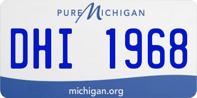 MI license plate DHI1968