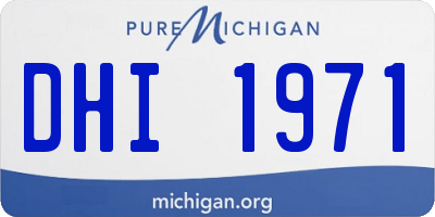 MI license plate DHI1971