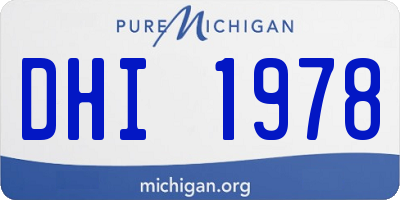 MI license plate DHI1978