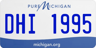 MI license plate DHI1995