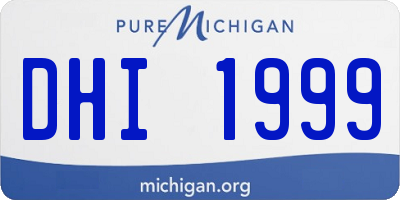 MI license plate DHI1999