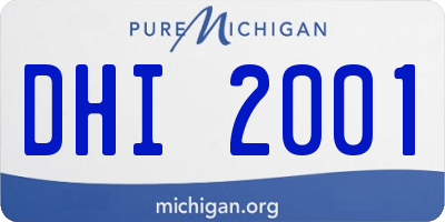 MI license plate DHI2001