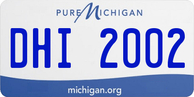 MI license plate DHI2002