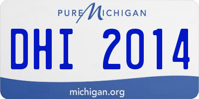 MI license plate DHI2014