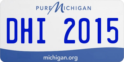 MI license plate DHI2015