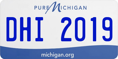 MI license plate DHI2019