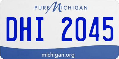 MI license plate DHI2045