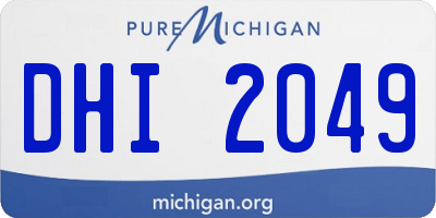MI license plate DHI2049