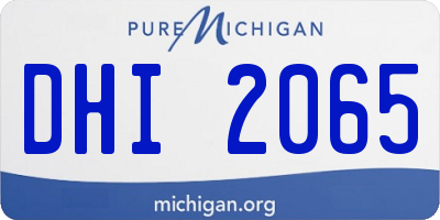 MI license plate DHI2065