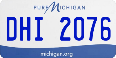 MI license plate DHI2076