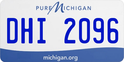 MI license plate DHI2096