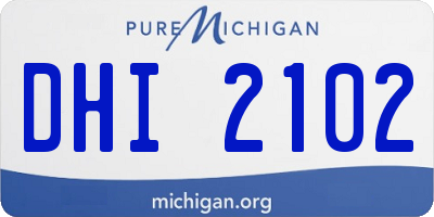 MI license plate DHI2102