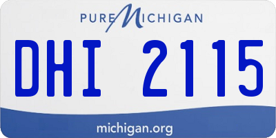 MI license plate DHI2115