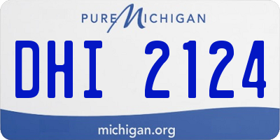 MI license plate DHI2124