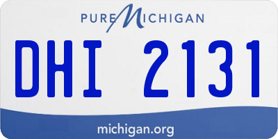 MI license plate DHI2131