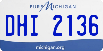 MI license plate DHI2136