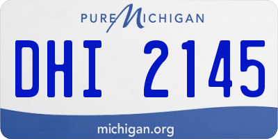 MI license plate DHI2145
