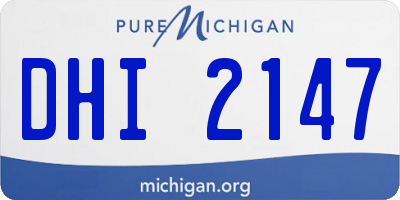 MI license plate DHI2147