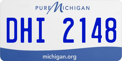 MI license plate DHI2148