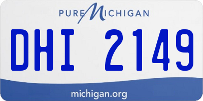 MI license plate DHI2149