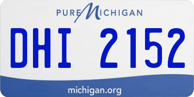 MI license plate DHI2152