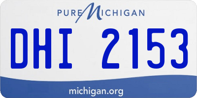 MI license plate DHI2153