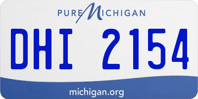 MI license plate DHI2154