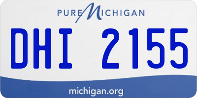 MI license plate DHI2155