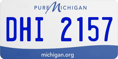 MI license plate DHI2157