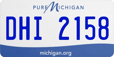 MI license plate DHI2158