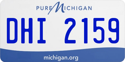 MI license plate DHI2159