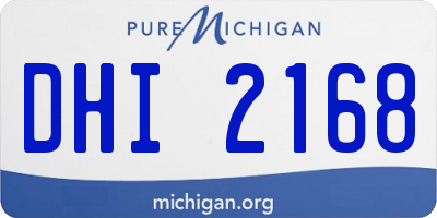 MI license plate DHI2168