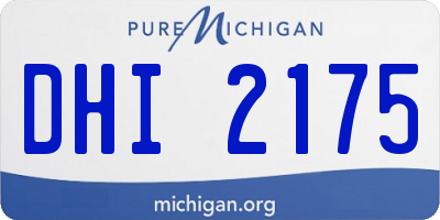 MI license plate DHI2175