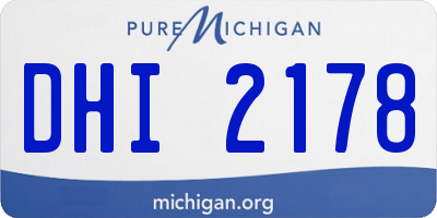 MI license plate DHI2178