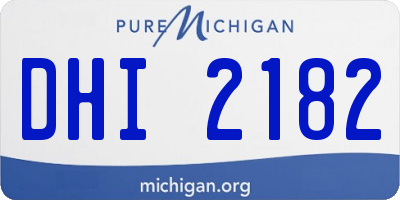 MI license plate DHI2182