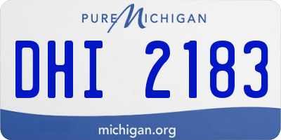MI license plate DHI2183