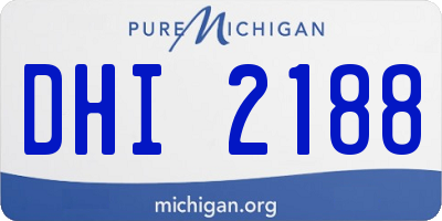 MI license plate DHI2188