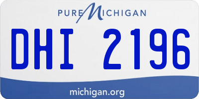 MI license plate DHI2196